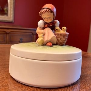 Hummel Girl with Chicks Candy Dish
